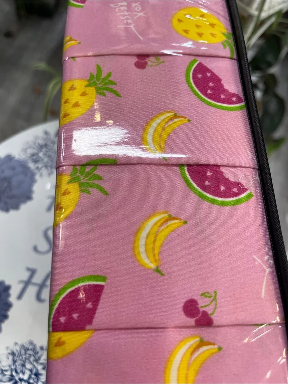 NIB Betsey Johnson Pink Tropical Fruit Queen Sheet Set